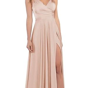Dusty Pink Satin Bridesmaid Or Prom